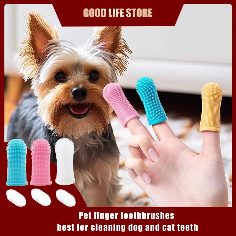 3/1pcs pet finger toothbrush
