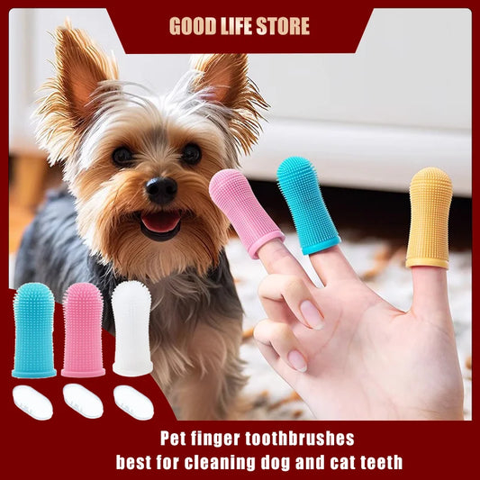 3/1pcs pet finger toothbrush