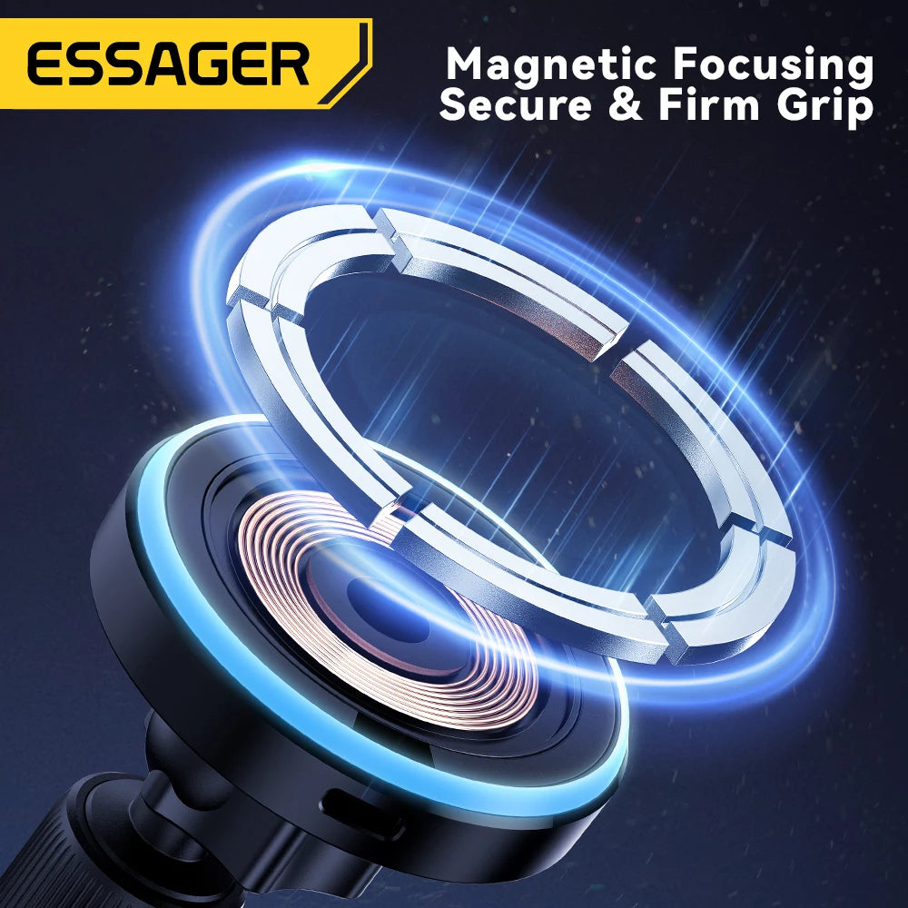 Magnetic Wireless Charger Car Phone Holder For IPhone 15 14 13 and Android