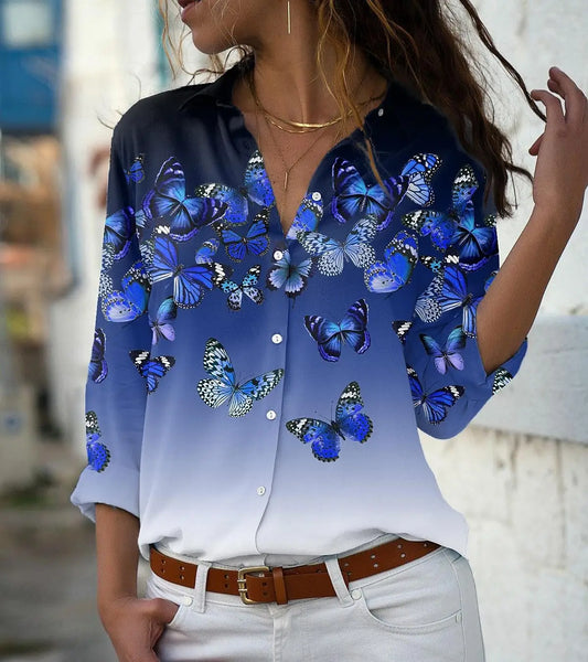 Elegant Loose Shirt Women Casual Long Sleeve shirt