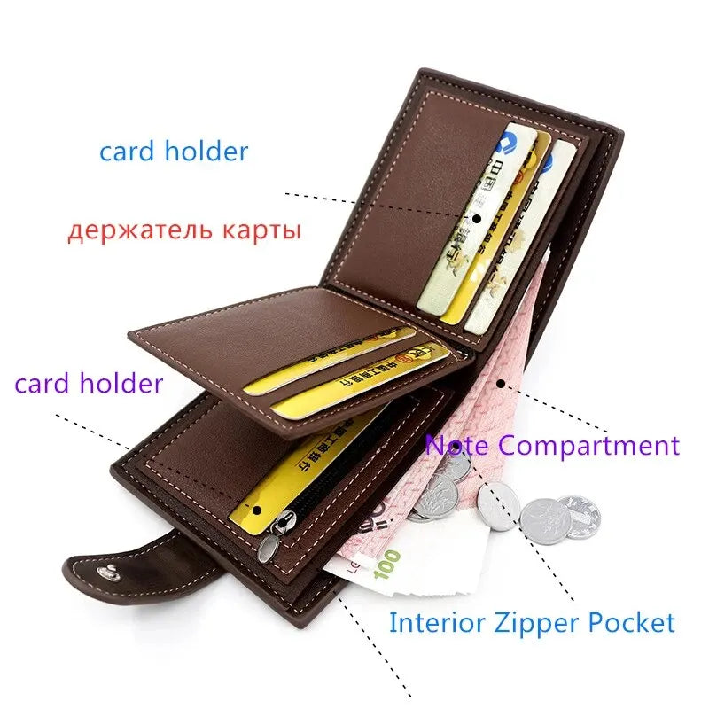 PU Leather Money Bag for Men