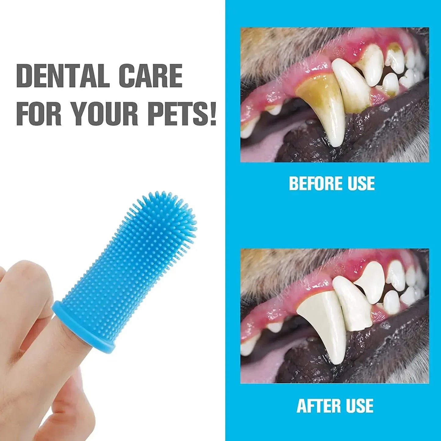 3/1pcs pet finger toothbrush
