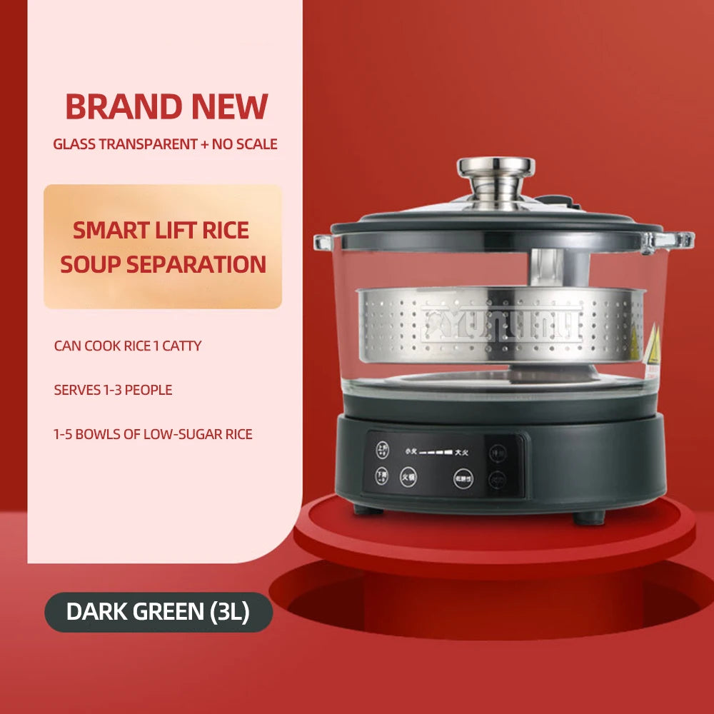 3L Rice Cooker Sugar Controlled Multi Cooker Household Intelligent Health Pot