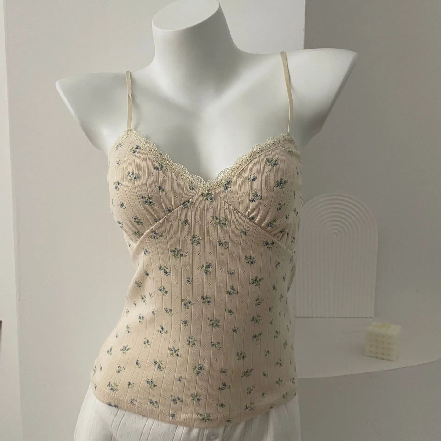Floral Lace Eyelet Tank Top