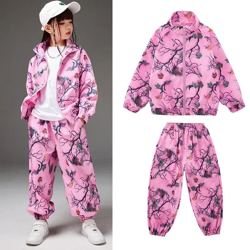 Teens’ Dance Performance Outfits – Fashion Printing Catwalk Costumes & Casual Suits for Boys & Girls, Ages 6-16