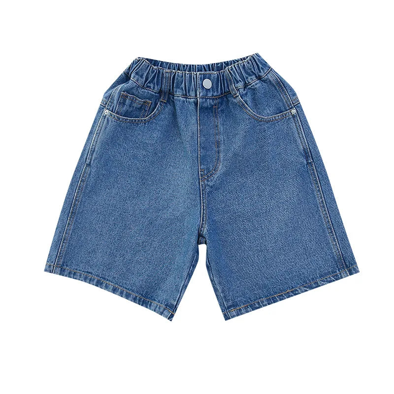 Girls’ Denim Shorts – Summer Casual Solid Jeans Shorts for Kids & Teens