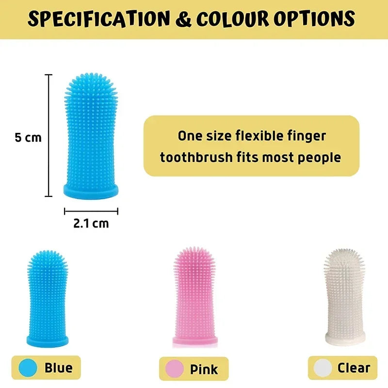 3/1pcs pet finger toothbrush