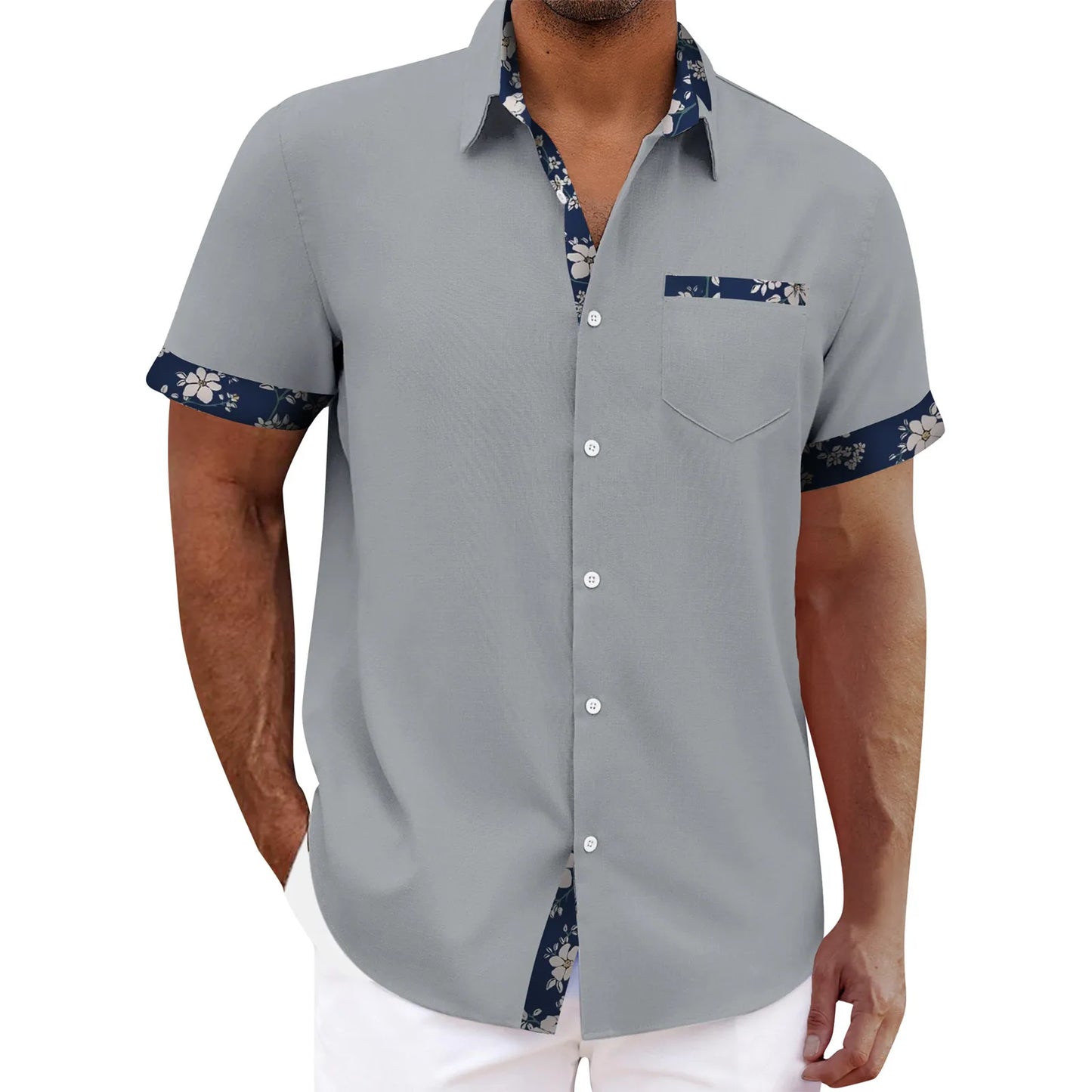 Hawaiian Casual Print Short Sleeve