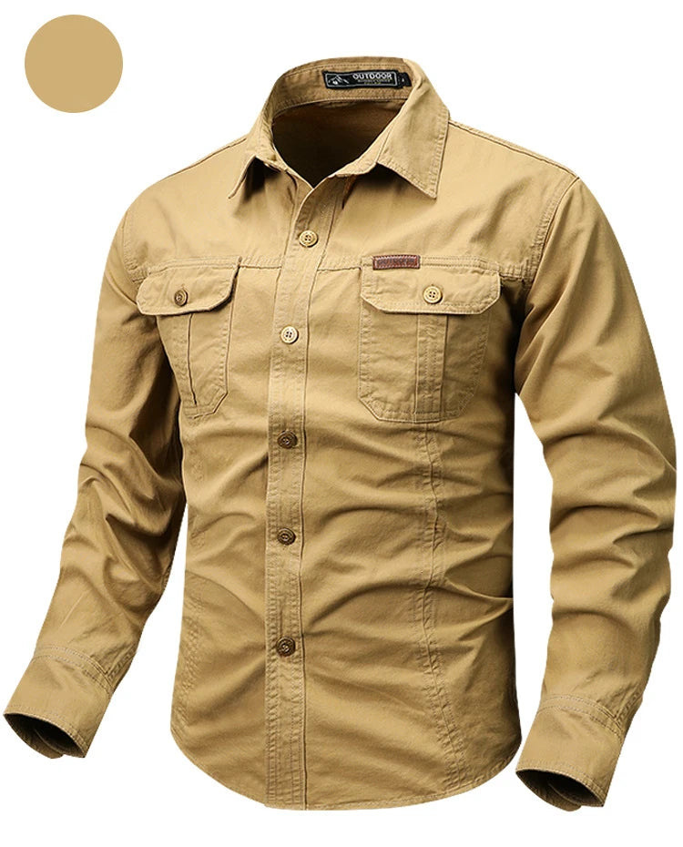 Fashionable men's casual long sleeved shirt