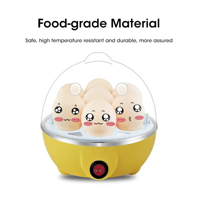 7 Egg Cooker Automatic Power Off Home Multi-Functional Steamed Egg Custard Boiled Egg Machine Breakfast Artifact