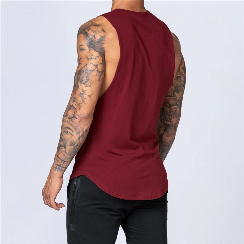 Gym Summer Fitness Cotton Tank Top/ Casual Muscle Vest