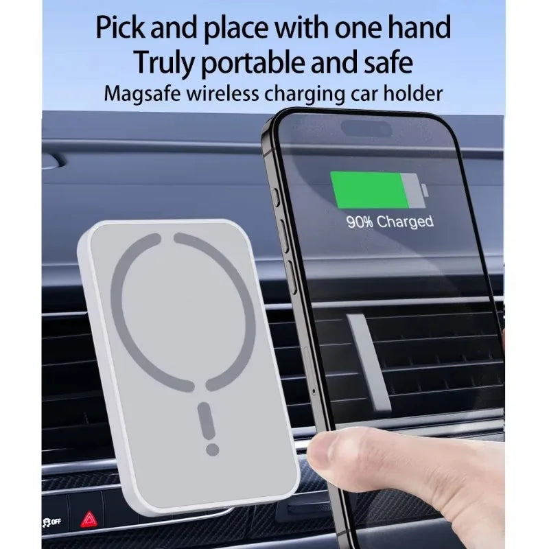 Magnetic Wireless Car Charger for iPhone 16 15 14 13 12 Pro Max