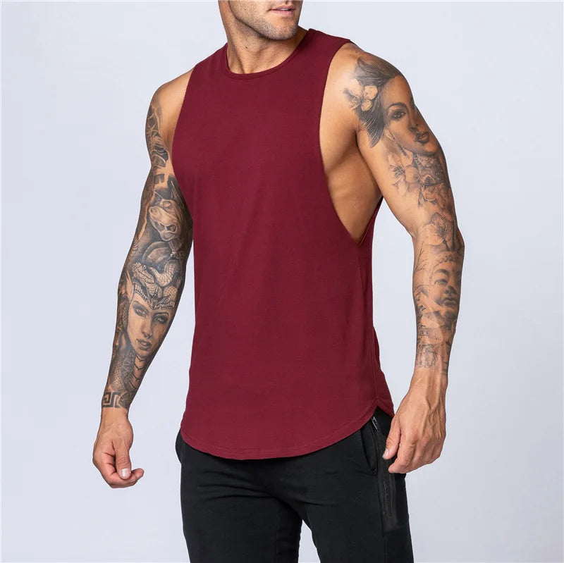 Gym Summer Fitness Cotton Tank Top/ Casual Muscle Vest