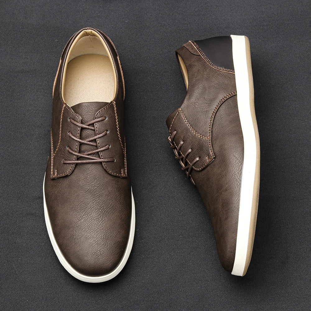 7-13 leathe casual shoes