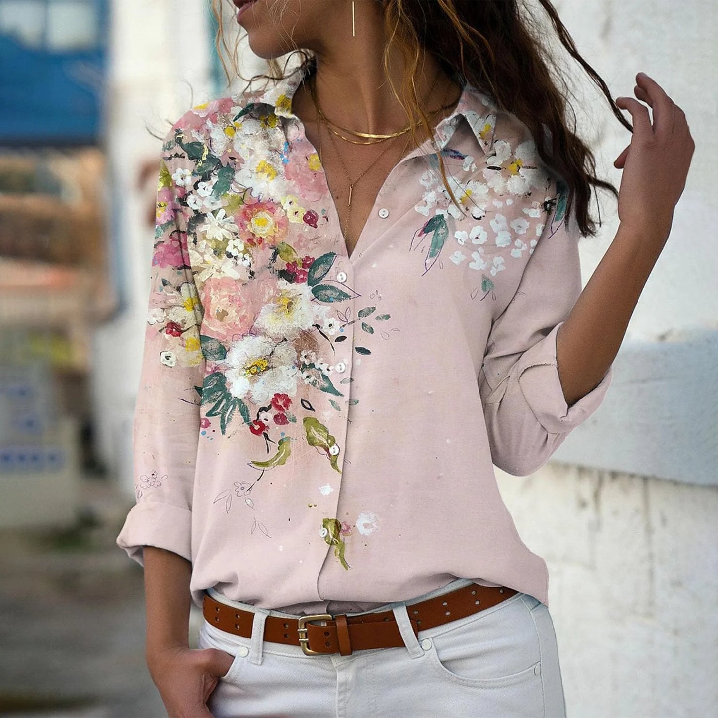 Elegant Loose Shirt Women Casual Long Sleeve shirt