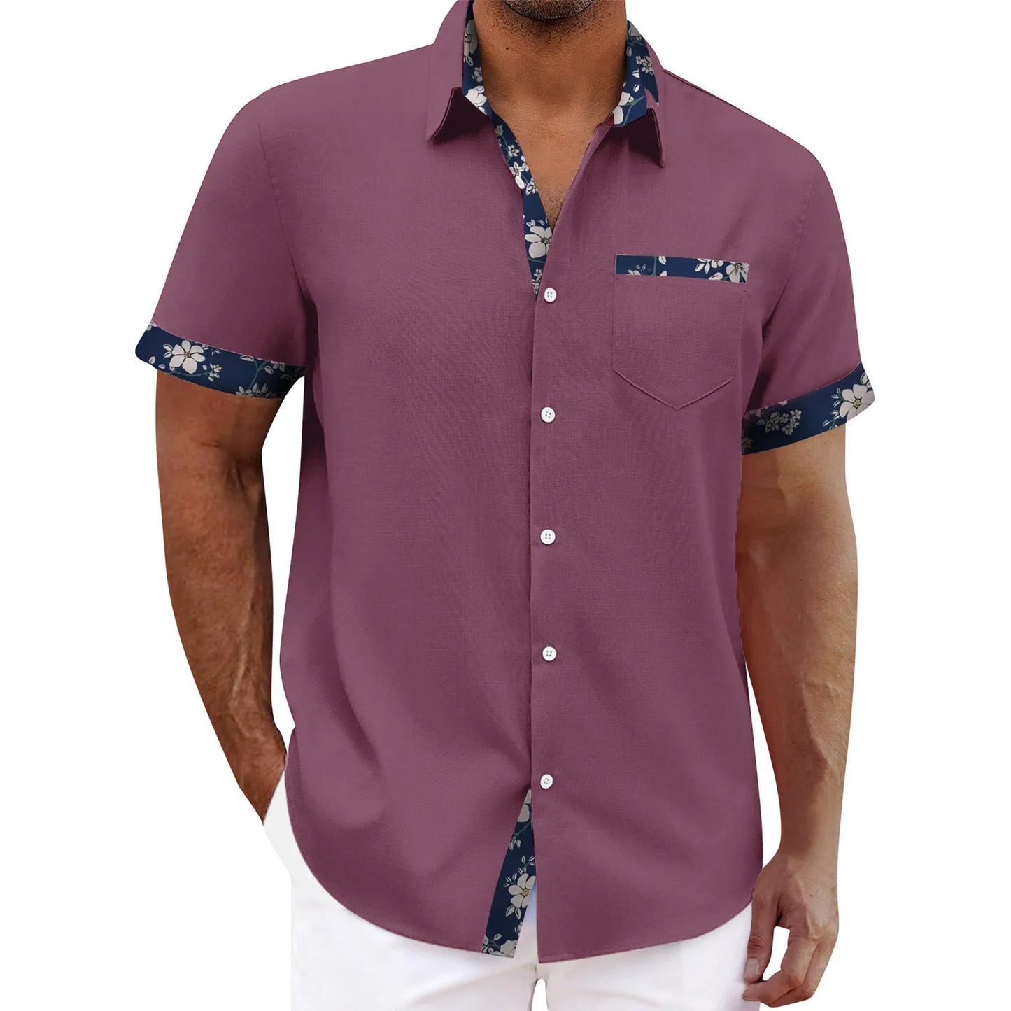 Hawaiian Casual Print Short Sleeve