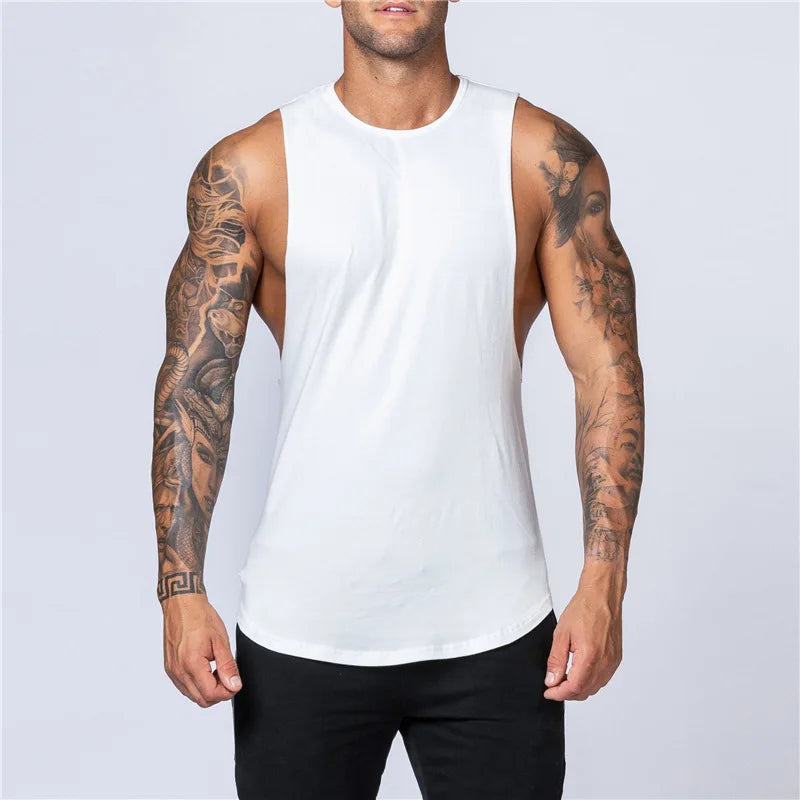 Gym Summer Fitness Cotton Tank Top/ Casual Muscle Vest
