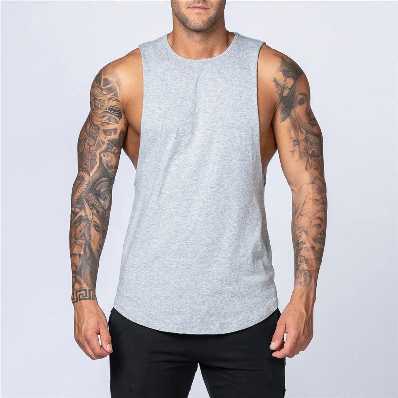 Gym Summer Fitness Cotton Tank Top/ Casual Muscle Vest