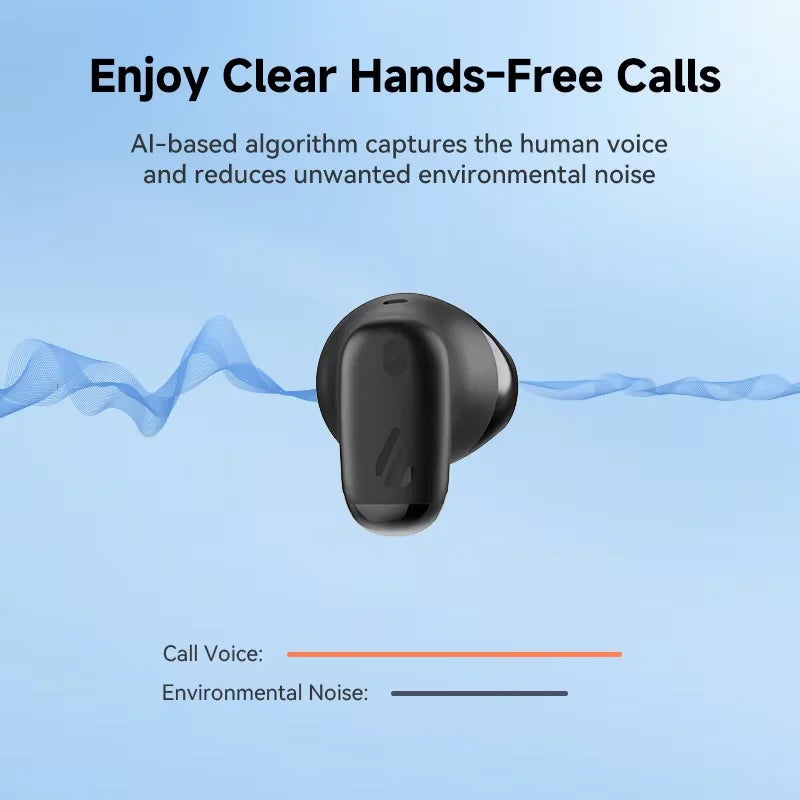 Original Edifier X1 Lite TWS Bluetooth Earphone Wireless Headphones Bluetooth 5.4 Lightweight Design Call Noise Cancellation Waterproof