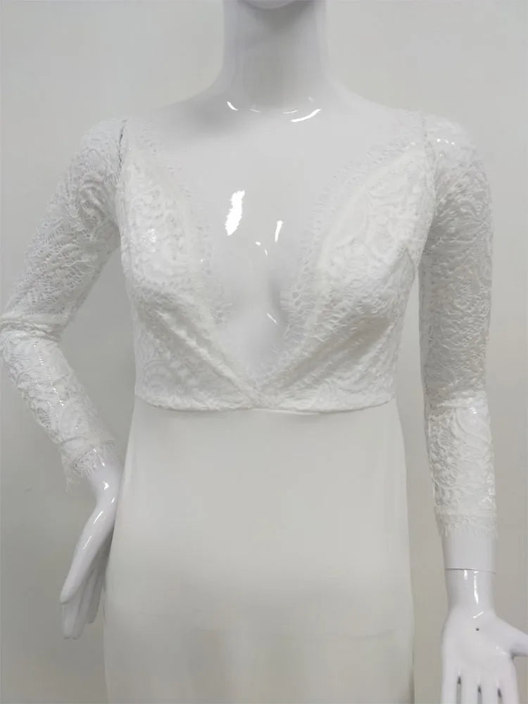 Fransoa Dezili Wedding / Sexy Elegant Lace Evening Dress