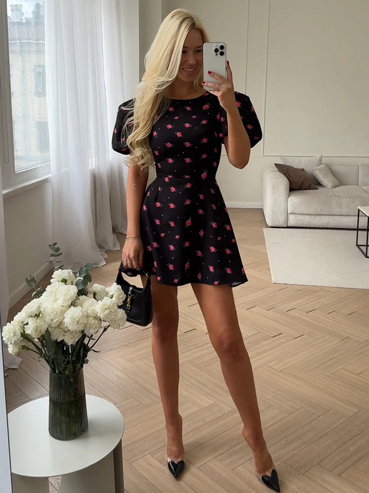 Demajio Floral Printed Sexy Slim Fit streetwear