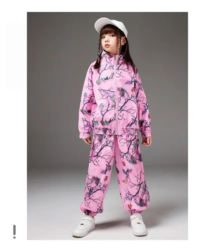 Teens’ Dance Performance Outfits – Fashion Printing Catwalk Costumes & Casual Suits for Boys & Girls, Ages 6-16