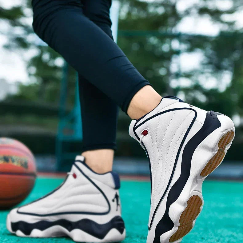 Original Boys’ High-Ankle Sneakers – Anti-Slip Basketball Trainers, Unisex Outdoor Sports Shoes, Plus Size 45, Performance Sneakers for Men & Women
