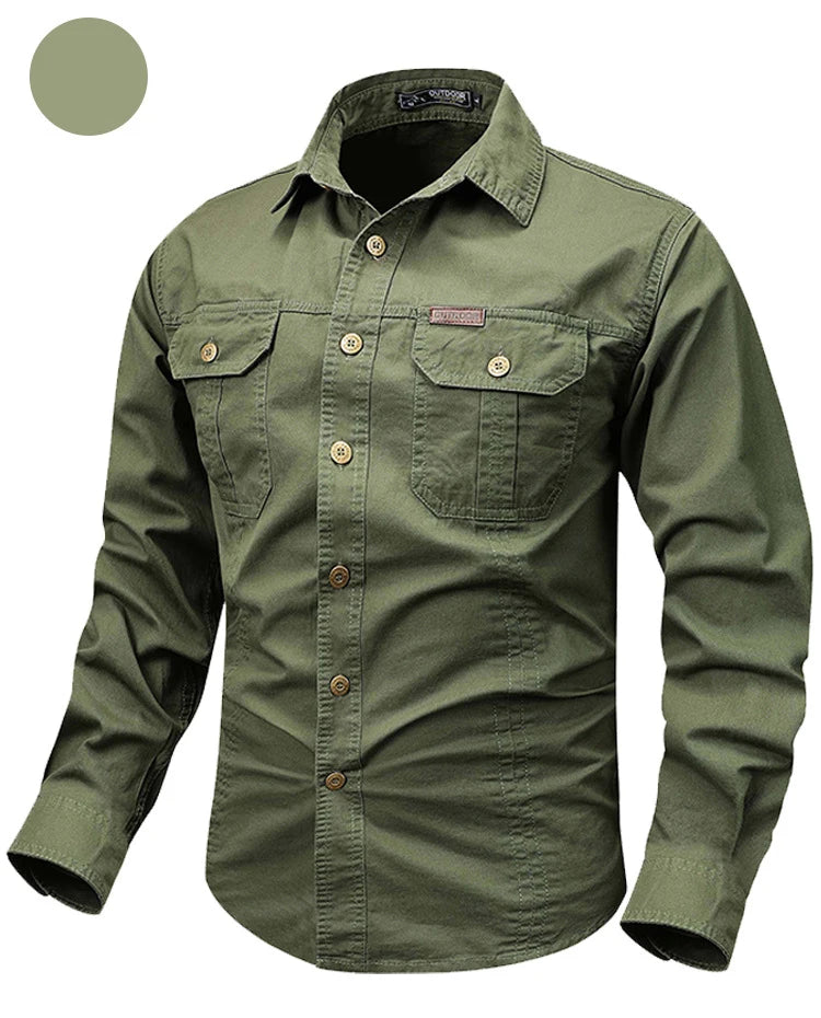 Fashionable men's casual long sleeved shirt