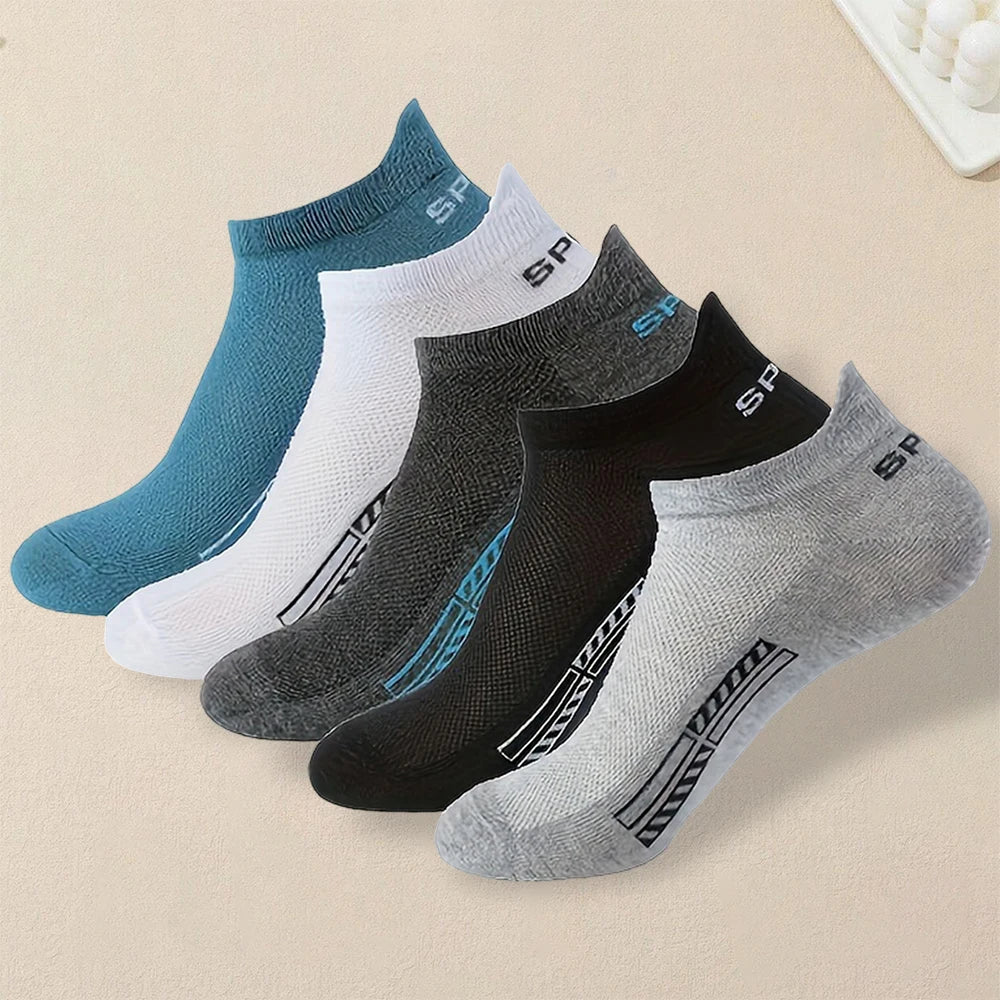 5 Pairs Men Summer Ankle Socks