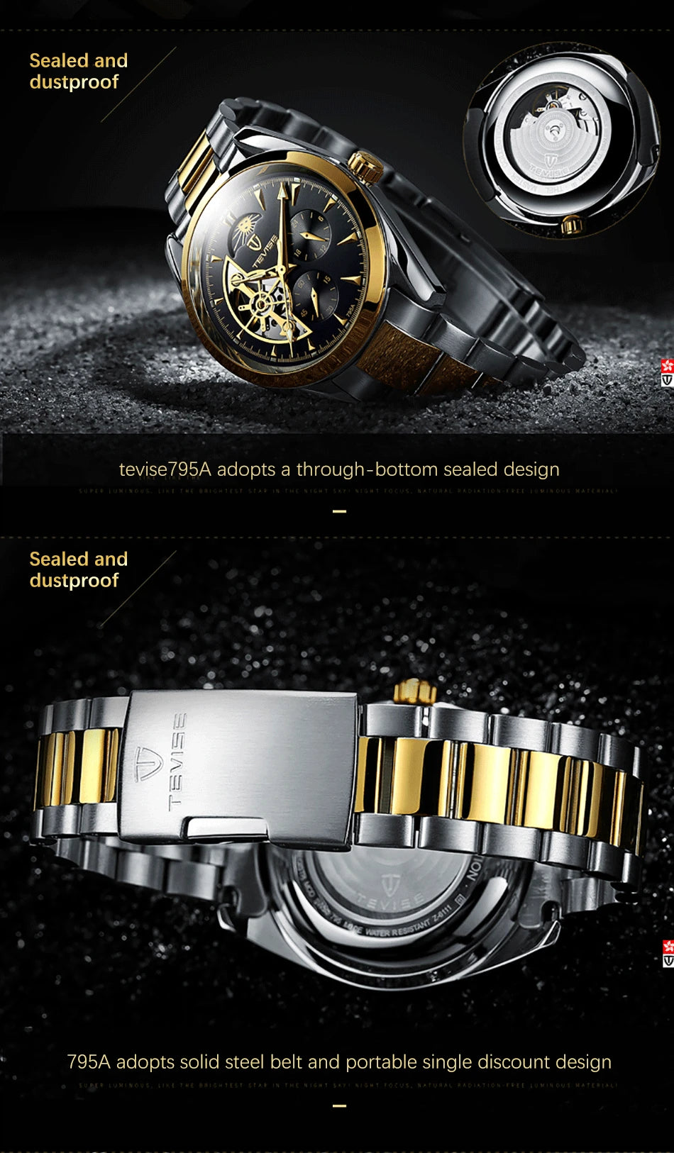 Relogio Masculino Tevise Automatic