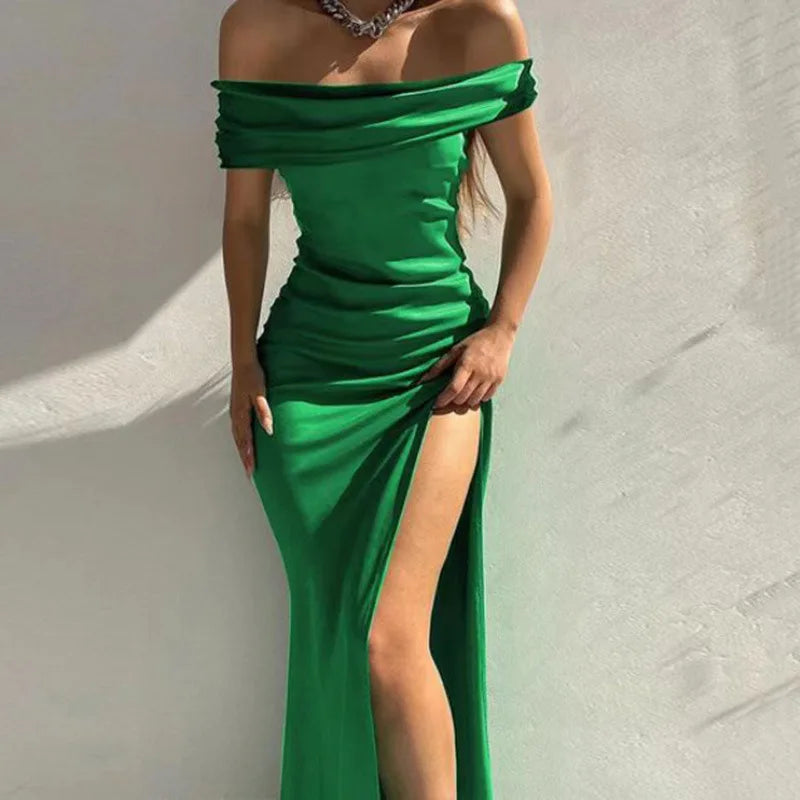 Silvester Puro  Solid Color Midi Dress