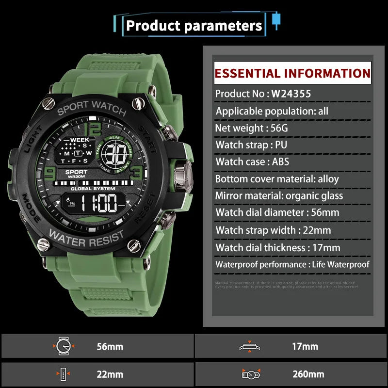 Brovania Top Luxury Electronic Watch for Men