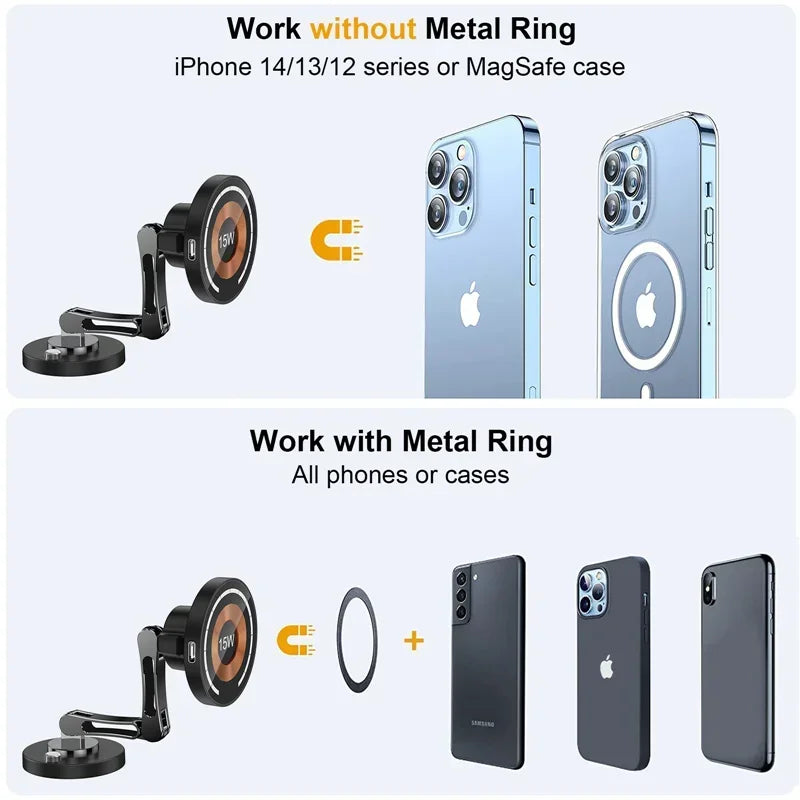 Magsafe Magnetic Car Wireless Charger Stand for iPhone 15 14 13 12