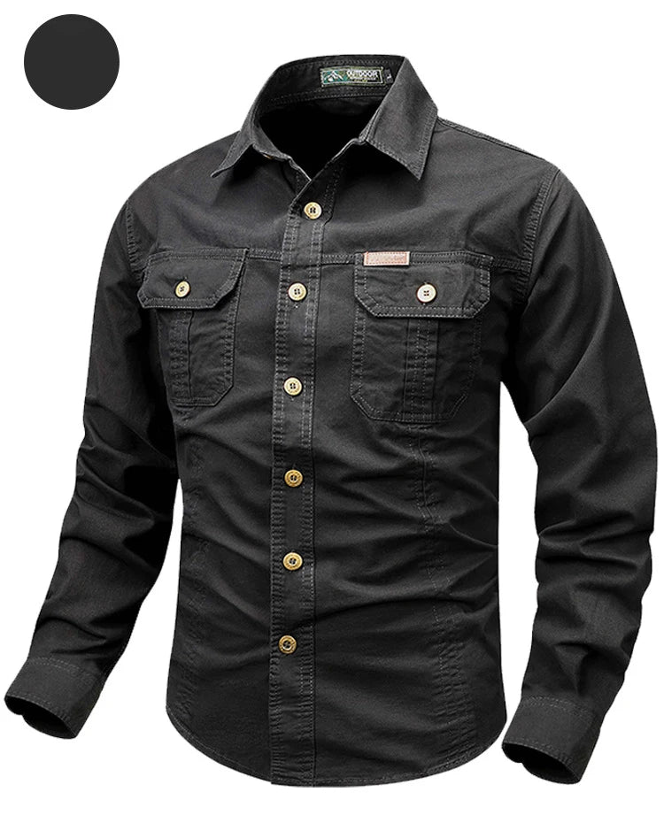 Fashionable men's casual long sleeved shirt