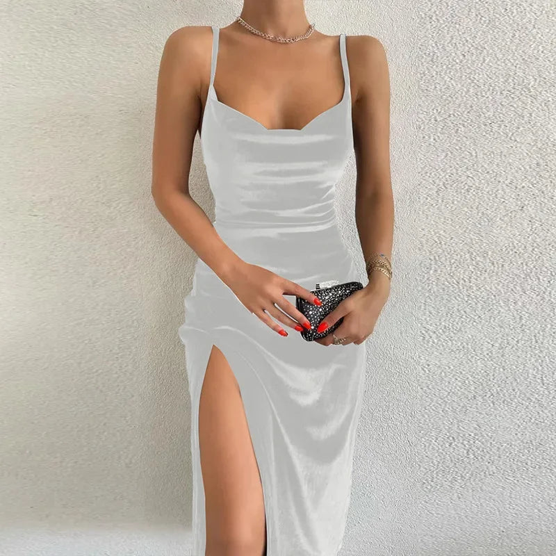 Mclain Style  Dress- Slit Camisole