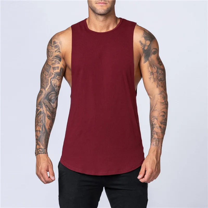 Gym Summer Fitness Cotton Tank Top/ Casual Muscle Vest