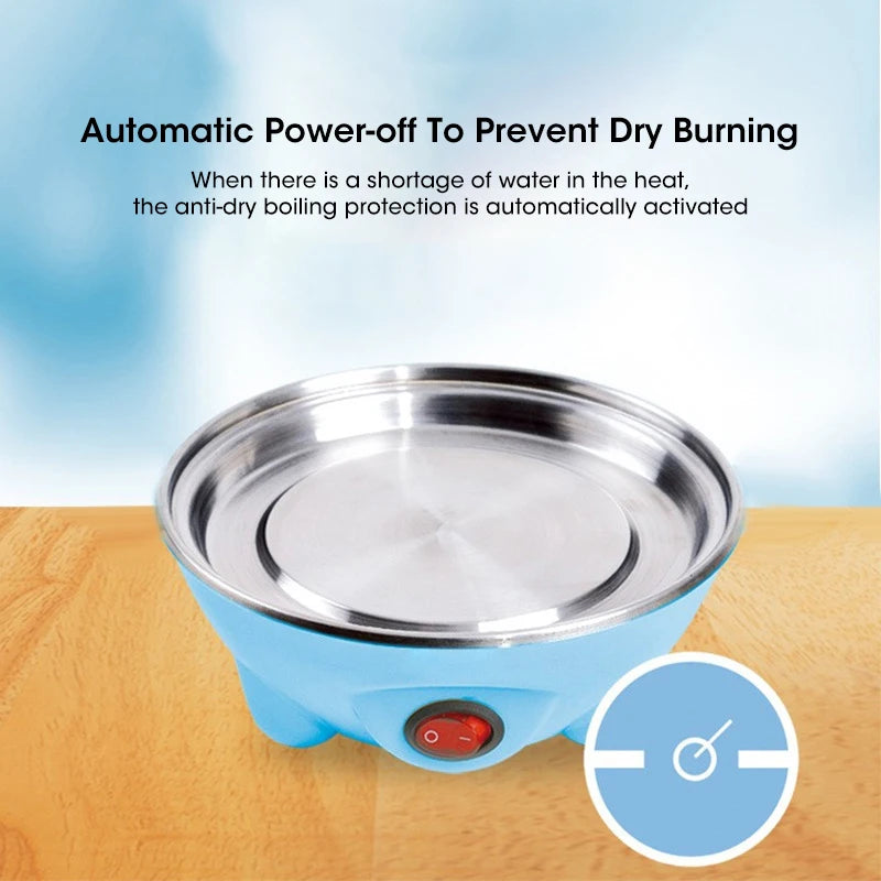 7 Egg Cooker Automatic Power Off Home Multi-Functional Steamed Egg Custard Boiled Egg Machine Breakfast Artifact