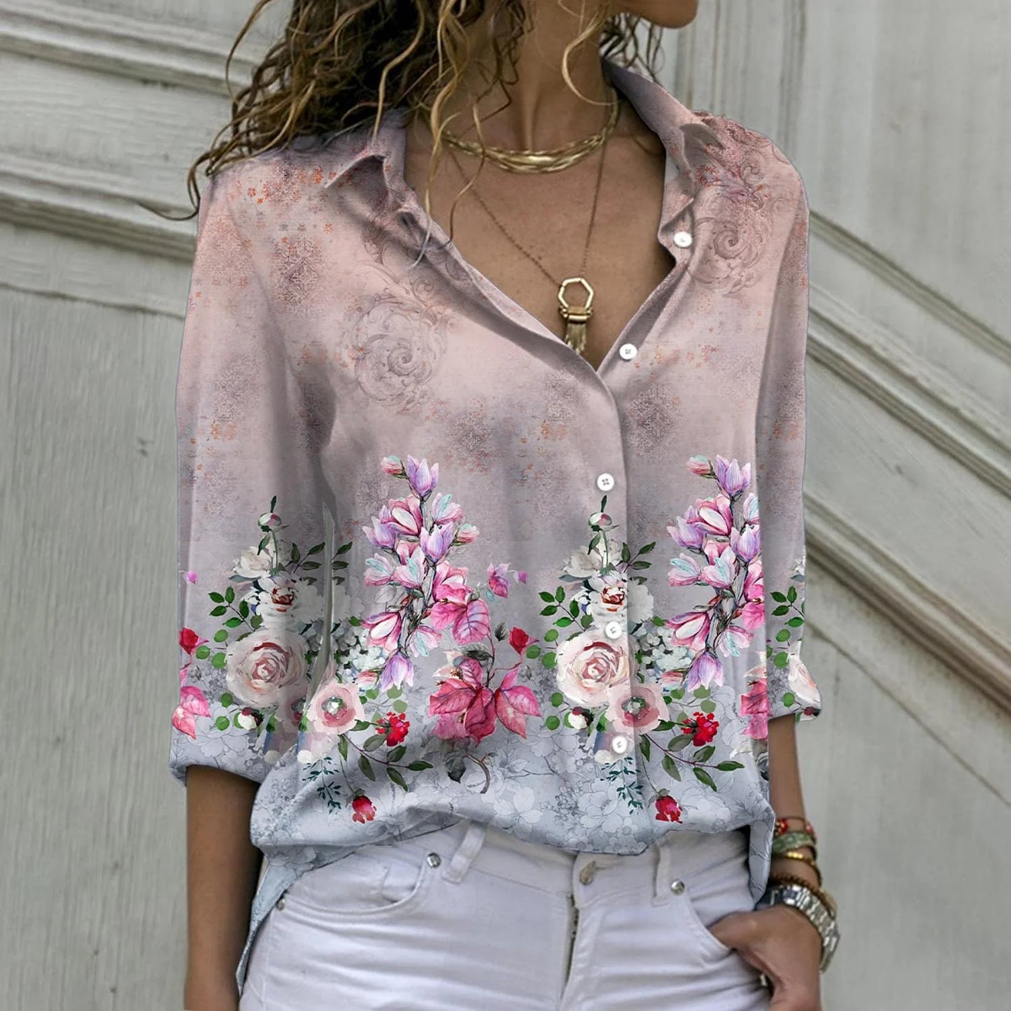 Elegant Loose Shirt Women Casual Long Sleeve shirt