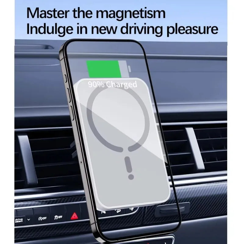 Magnetic Wireless Car Charger for iPhone 16 15 14 13 12 Pro Max