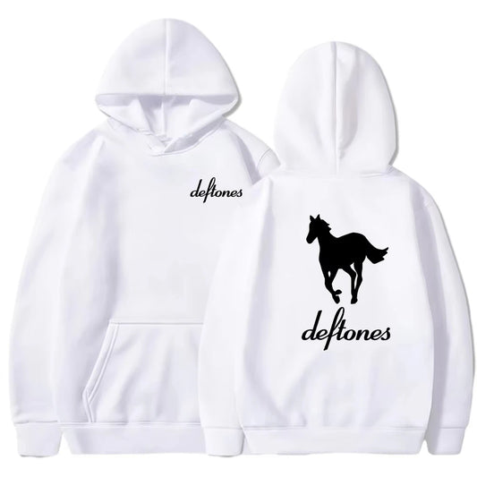 Loose hoodie Deftones whith horse print