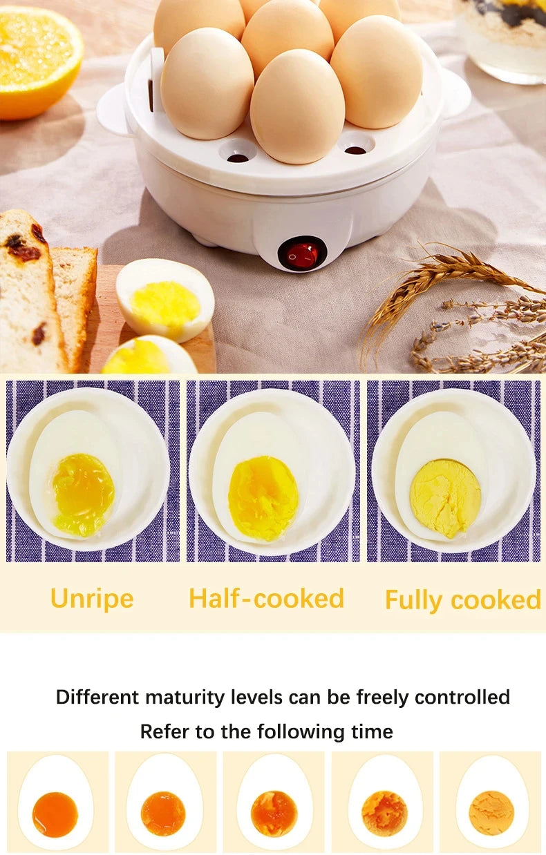 Multifunction Electric Egg Cooker – Double-Layer Egg Boiler for Eggs, Corn & Milk | Rapid Breakfast Cooking Steamer for Kitchen Appliances