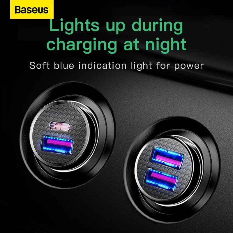 Fast Car Type C Charger For iPhone and Android Mobile Phone