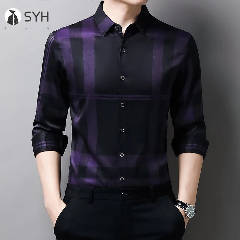 Casual Printed Long Sleeved Lapel Shirt
