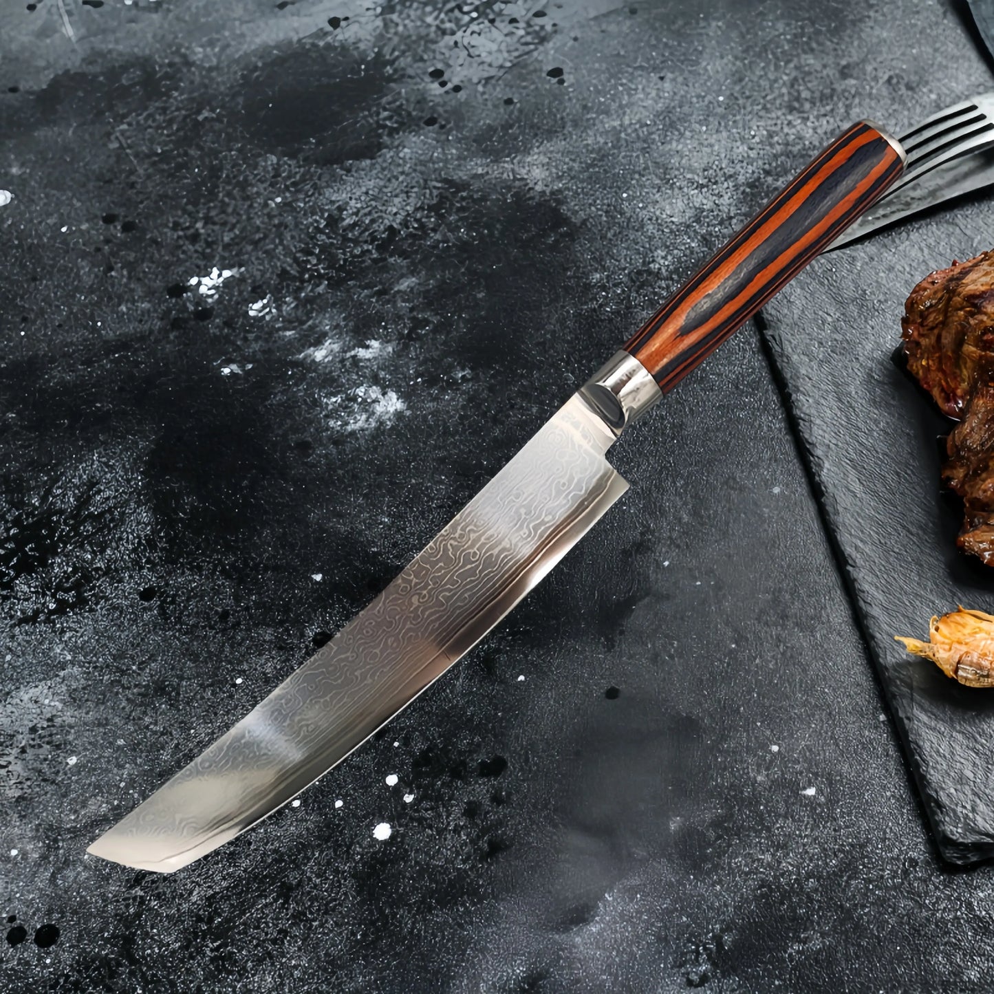 Damascus Steel Chef Knife Butcher Meat Cleaver Boning Barbecue Slicing Kiritsuke Knife Sushi Knife