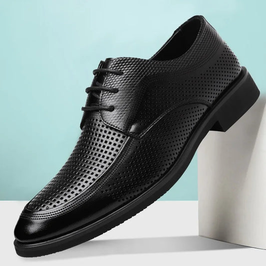 Summer Breathable Hollow Out Leather Shoes