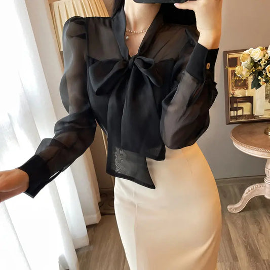 Daniela Solid Elegant Blouse