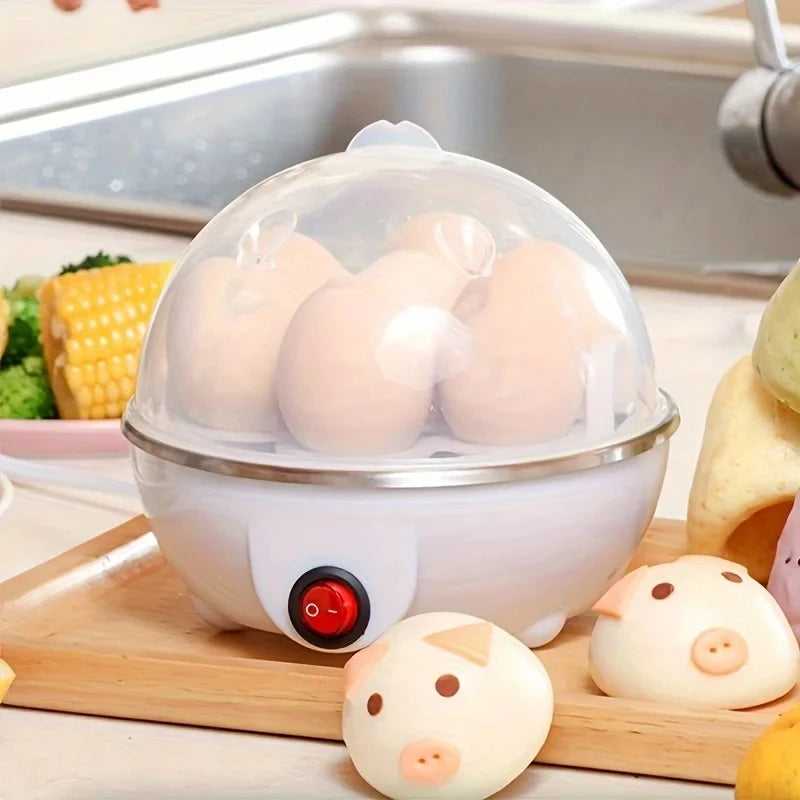 7 Egg Cooker Automatic Power Off Home Multi-Functional Steamed Egg Custard Boiled Egg Machine Breakfast Artifact