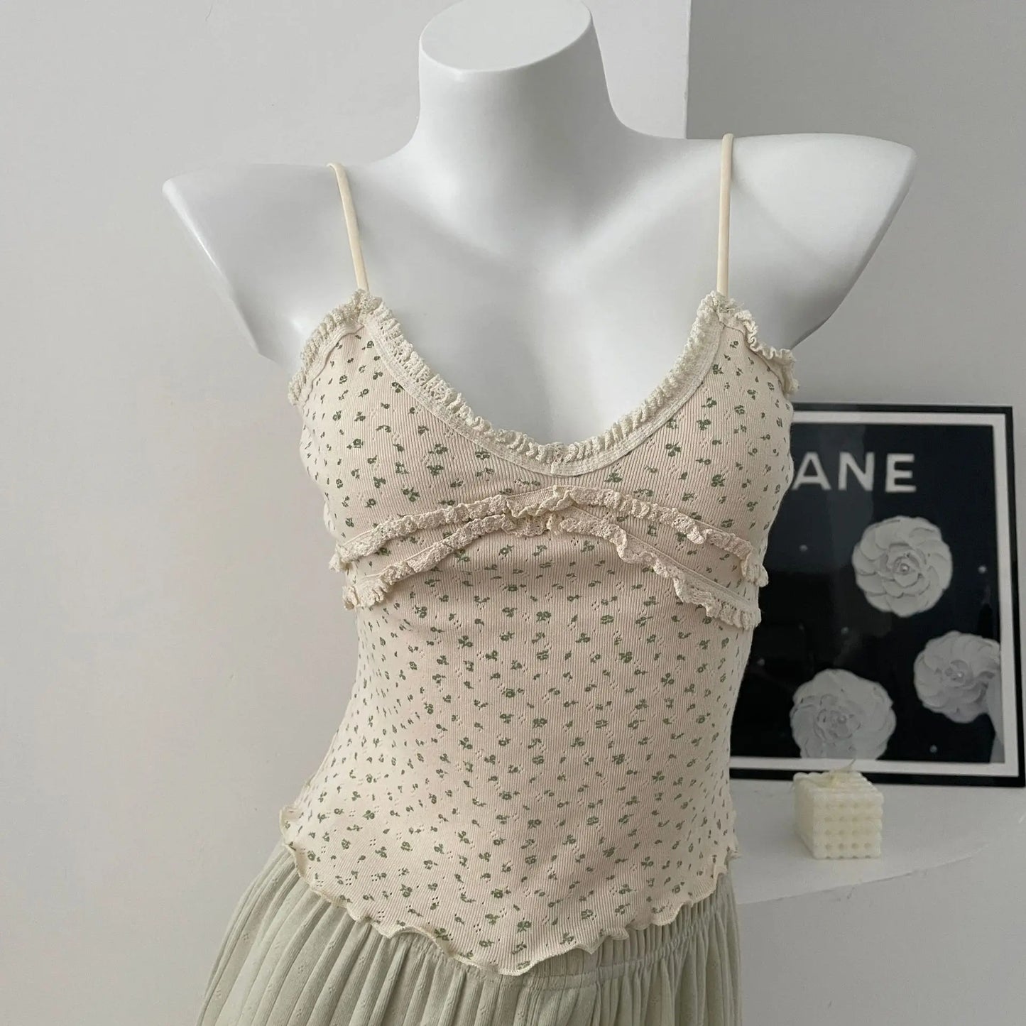 Floral Lace Eyelet Tank Top