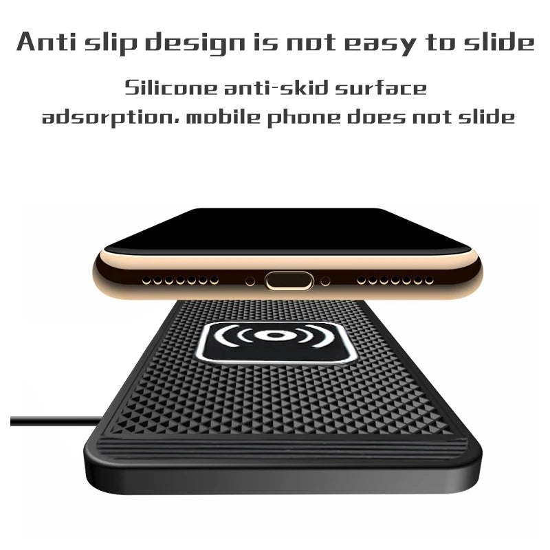 15w Non Slip  Car Charger Charging Pad For Android For IPhone 11/12/13/14