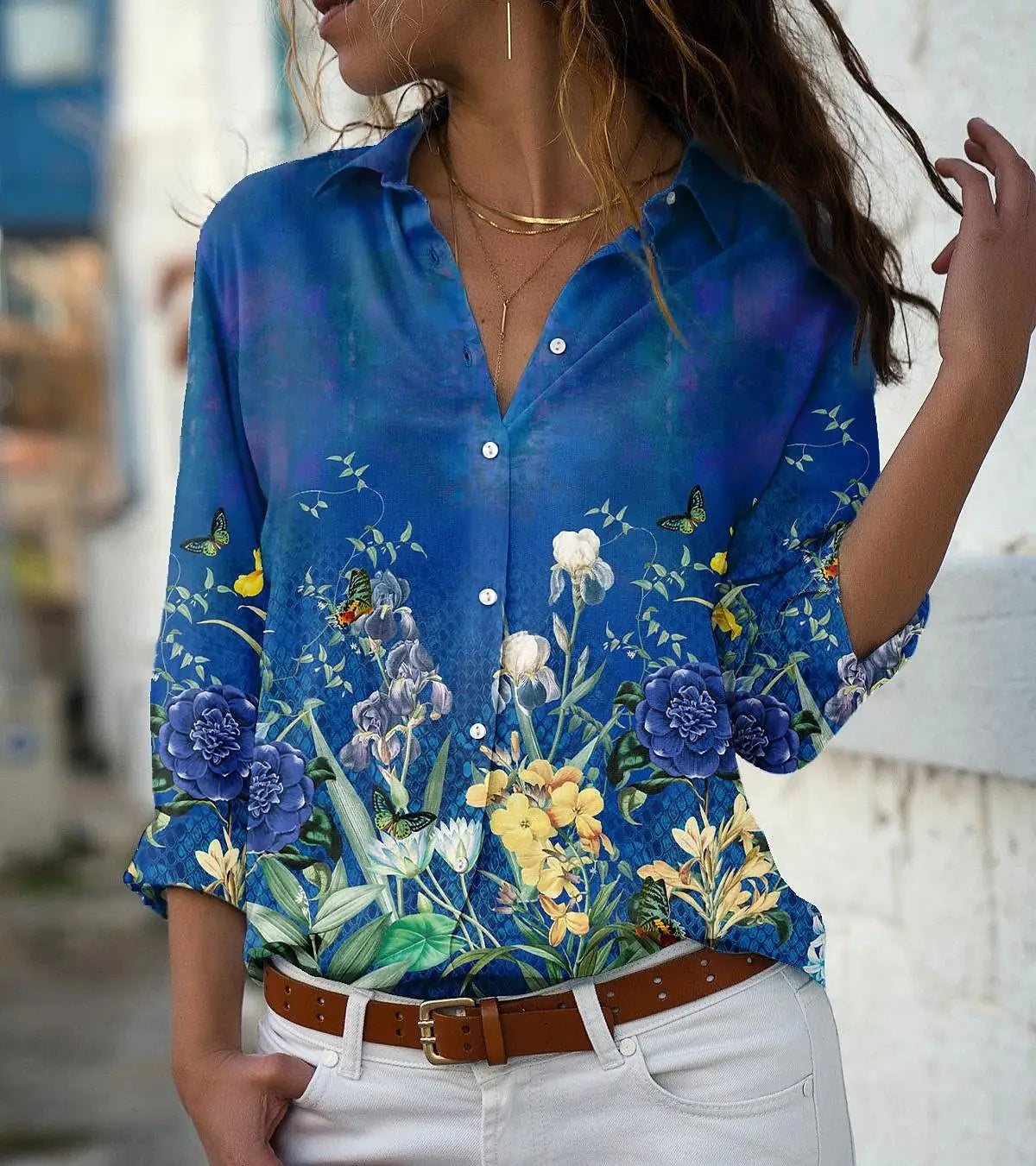 Elegant Loose Shirt Women Casual Long Sleeve shirt
